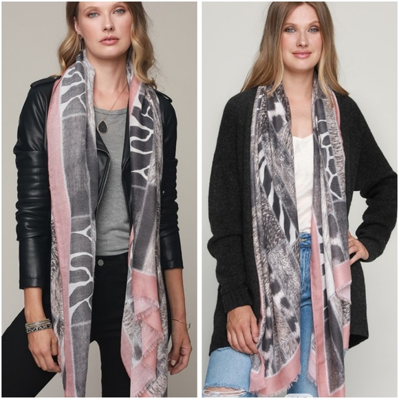 Ruggine Accessories - Mixed animal print oblong scarf